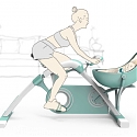 Spinning Together : Baby Cradle and Static Exercise Bike in One