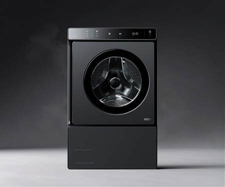 'Hide' Washing Machine's Door Slides Inwards to Save Space in Small Homes