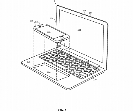 (Patent) Apple Imagines Turning an iPhone or iPad Into a Touchscreen MacBook