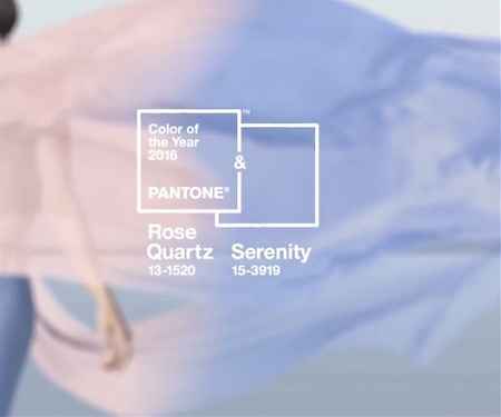 Pantone Color of The Year 2016 : Rose Quartz + Serenity