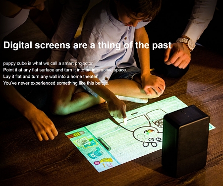 All-In-One Portable Projector Can Turn Any Flat Surface Into a Touchscreen