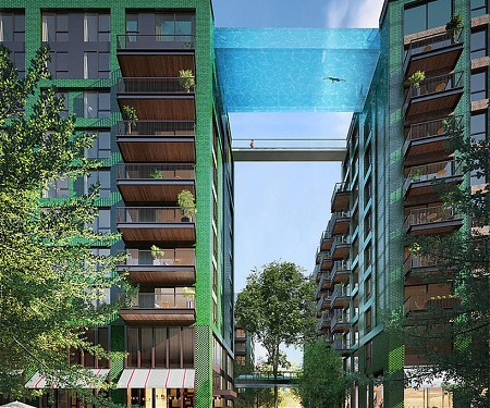 World's First Glass-Bottomed Sky Pool Set to Bridge South London