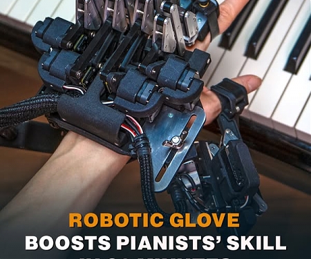 Robotic Exoskeleton Can Train Expert Pianists to Play Faster