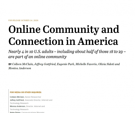 (PDF) Pew - Online Community and Connection in America