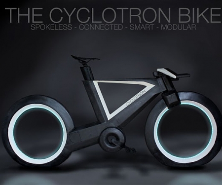 Cyclotron Bike : Innovative Spokeless Smart Cycle with Airless Tires