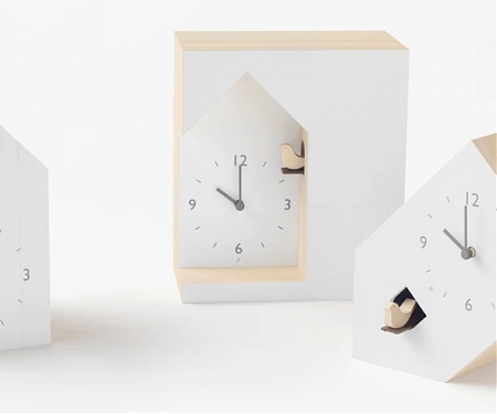 Nendo Designs Three Minimal Variations of The Traditionally Ornate Cuckoo Clock