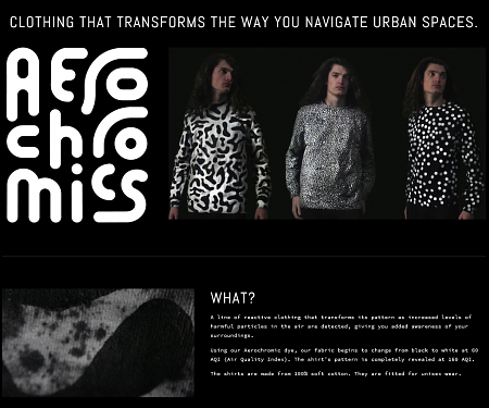 (Video) Pattern-Changing Shirts React to Pollution and Radiation - Aerochromics