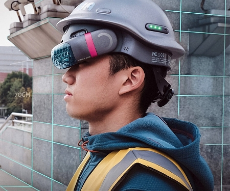 NOCTUA is a Sexy Mixed Reality Safety Helmet for the Construction Industry