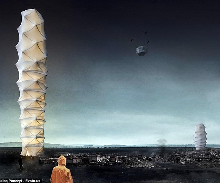 2018 Skyscraper Competition : First Place - Foldable Skyscraper for Disaster Zones
