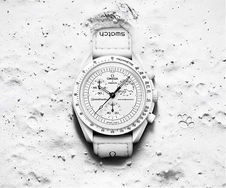 Swatch x Omega’s Moonphase Watch Features a Bioceramic Case and a Familiar NASA Mascot
