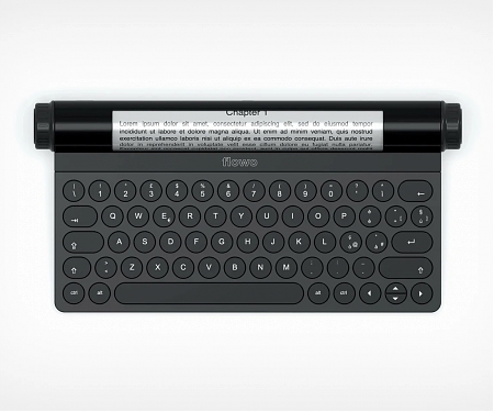 Modern Typewriter Comes with a Cylindrical E-Ink Screen - The Flowo Typewriter