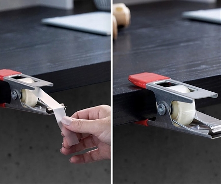 Clothespin-Inspired Tape Dispenser Clamps Right Onto The Side of Your Study Table