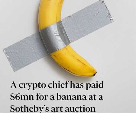 Maurizio Cattelan’s Duct-Taped Banana Sells for $6.24 M. at Sotheby’s