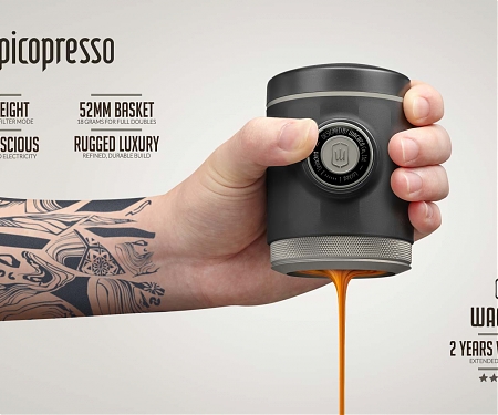 (Video) The World’s Smallest Portable Espresso Maker - Wacaco Picopresso