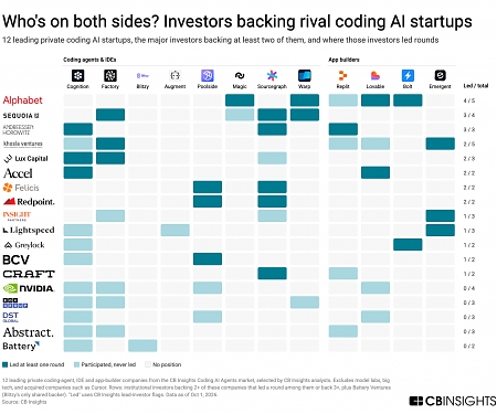 Who’s on Both Sides ? The Investors Backing Rival Coding Agents