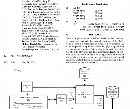 (Patent) Apple is Seeking to Patent an “Enhanced Meditation Experience” Using “Bio-feedback.”