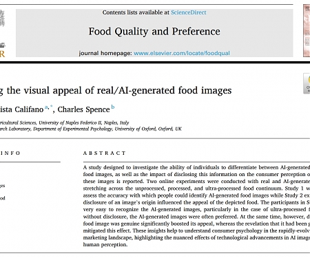 (Paper) AI-Generated Food Images Look Tastier Than Real Ones