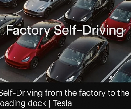 (Video) Tesla Achieves Factory-to-Dock Self-Driving