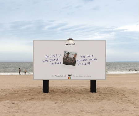 Polaroid Turns Data Centre Water Consumption Into A Beachside Statement