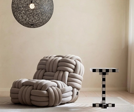 Large Cozy Cushy-Looking Armchair was Inspired by The Huge Mooring Ropes