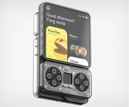 Transparent Game Boy with Detachable Projector