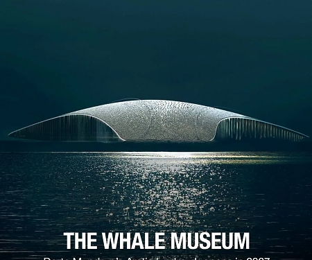 The Whale Museum That Looks Like a Giant Whale Diving Into the Sea