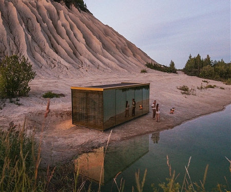 $250k Golden Tiny House Adds Some Bling to The Small Living Movement