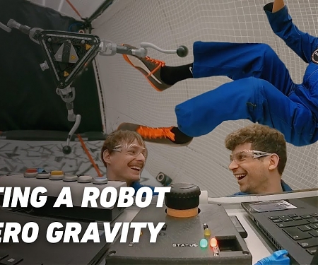 (Video) 3-Legged Asteroid-Hopping Robot Passes Zero G Airplane-ride Test - SpaceHopper