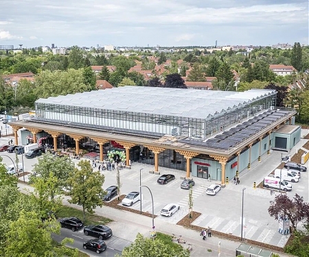Germany’s Largest Rooftop Farm Sits Above A New REWE Supermarket In Berlin