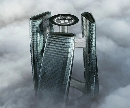 Turbine-Shaped Skyscraper Concept Rotates With the Wind