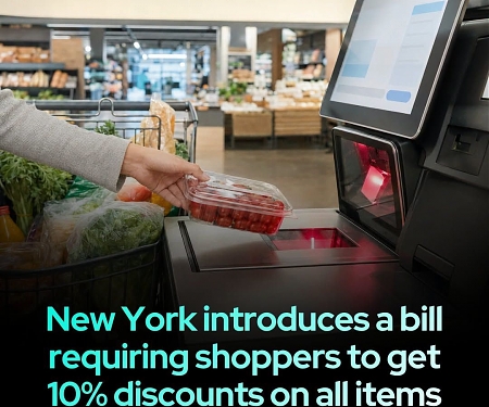 A New Bill Would Reward New Yorkers With A 10% Discount Every Time They Use Self-Checkout.