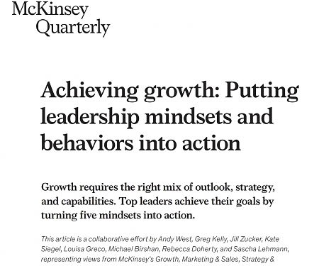 (PDF) Mckinsey - Achieving Growth : Putting Leadership Mindsets and Behaviors Into Action