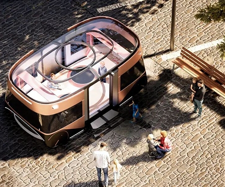 Futuristic Dotti Autonomous Smart Media Vehicle For Children