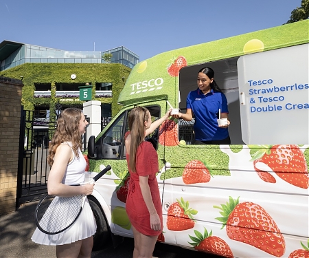 Tesco’s Strawberries And Cream Van Rolls Into Wimbledon