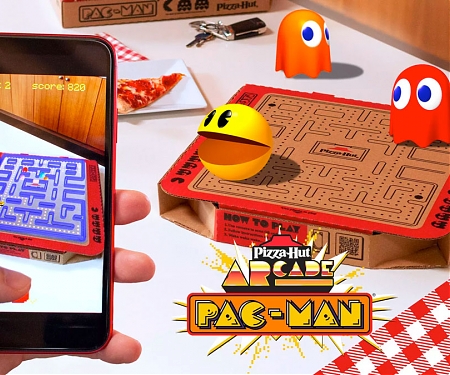 (Video) Pizza Hut Spins Boxes Into Pac-Man AR Game for 'Newstalgia' Campaign