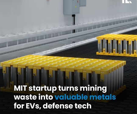 MIT Startup Turns Mining Waste Into Valuable Metals for EVs, Defense Tech