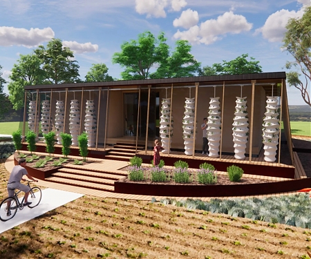 3D-Printed House Promotes Self-Sufficiency in a Small Space