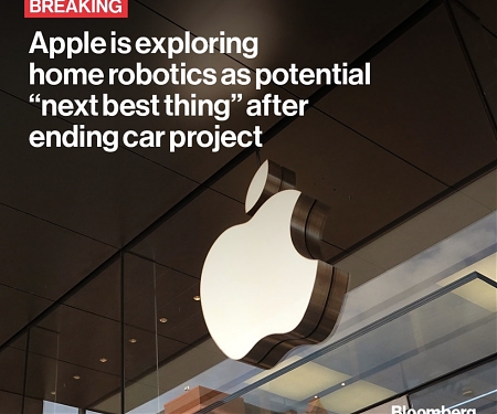 Apple Explores Home Robotics as Potential ‘Next Big Thing’ After Car Fizzles