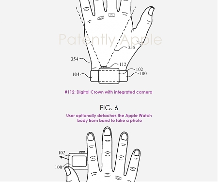 (Patent) Apple has Won a Patent for a Future Apple Watch with an Integrated Camera