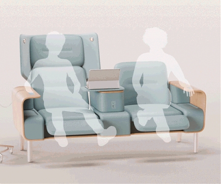 Cove: A Set of Chemotherapy Infusion Chairs Provide Comfort to Patients and Support Person