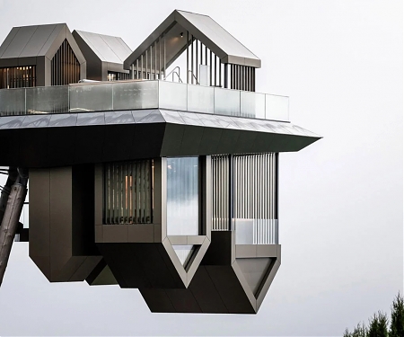 This Gravity-Defying Wellness Center In The Dolomites Called Hub of Huts