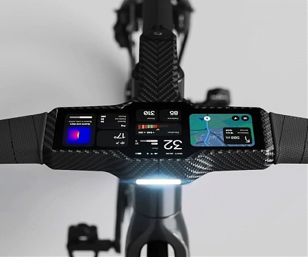 This Carbon Fiber Smart Handlebar Turns The Cycle’s Front Into A Streamlined Cockpit