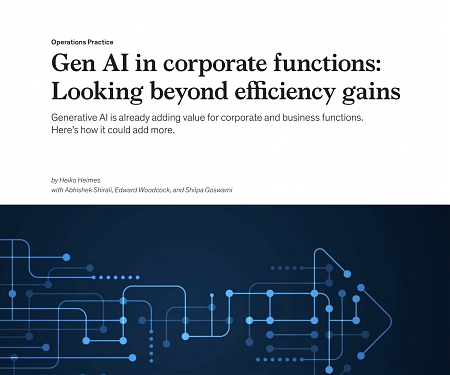 (PDF) Mckinsey - Gen AI in Corporate Functions : Looking Beyond Efficiency Gains