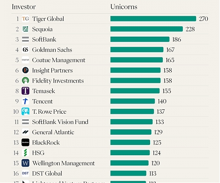 Which Investors Backed the Most Unicorns at Series B+ ?