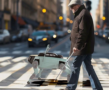 Robuddy Autonomous Guide Dog Robot Replicates Same Dog Behaviors