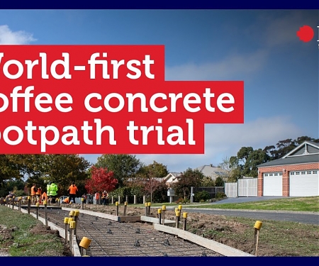 (Video) World-First Coffee Concrete Footpath
