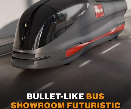 Bullet-like Futuristic Bus That Turns Into 'Showroom On Wheels' Unveiled