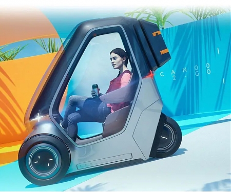 Canoo 2Go Tiny Car Concept Delivers Minimalist Design with Spacious Cabin