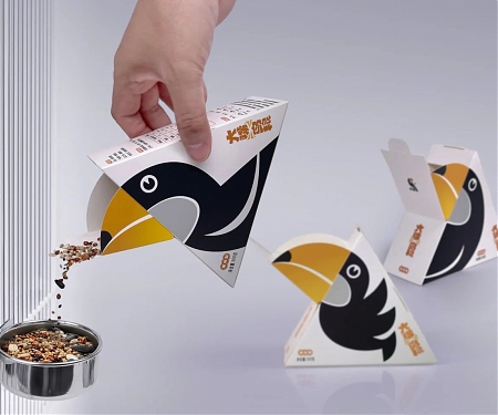 Nature-Inspired Bird Food Packaging Concept Serves Up Creativity and Efficiency