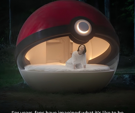 (Video) Pokémon Turns Its Poké Ball Into a Bookable Sleep Pod